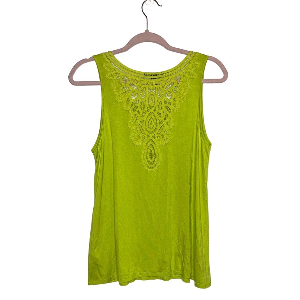 CABLE & GAUGE Lime Green Tank with Cutout Back M NWOT - Picture 7 of 7